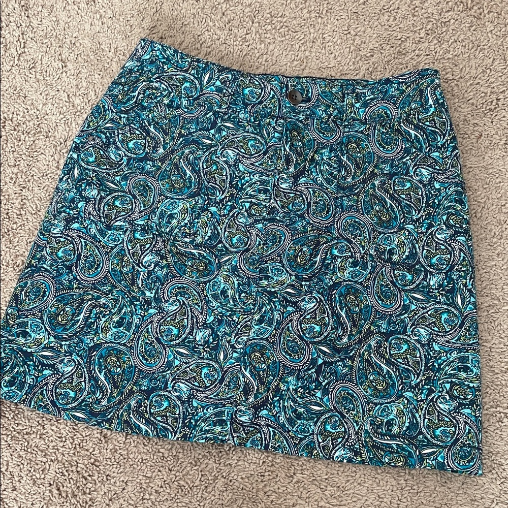 Croft and Barrow Paisley‎ Patterned Stretch Skort Size 8